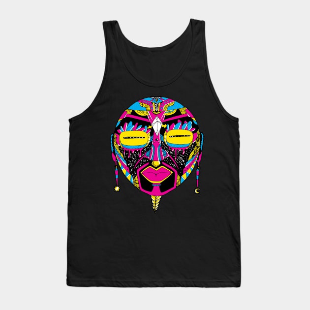 CMYK African Mask 2 Tank Top by kenallouis